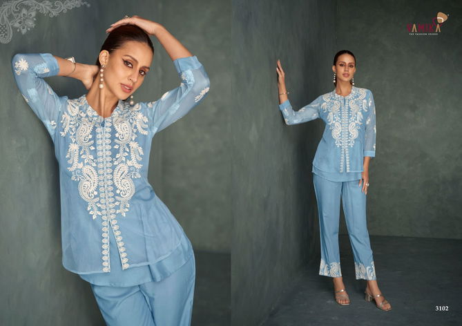 Rabya Vol 1 By Vamika Nx Cord Set Western Top With Bottom Wholesale Market